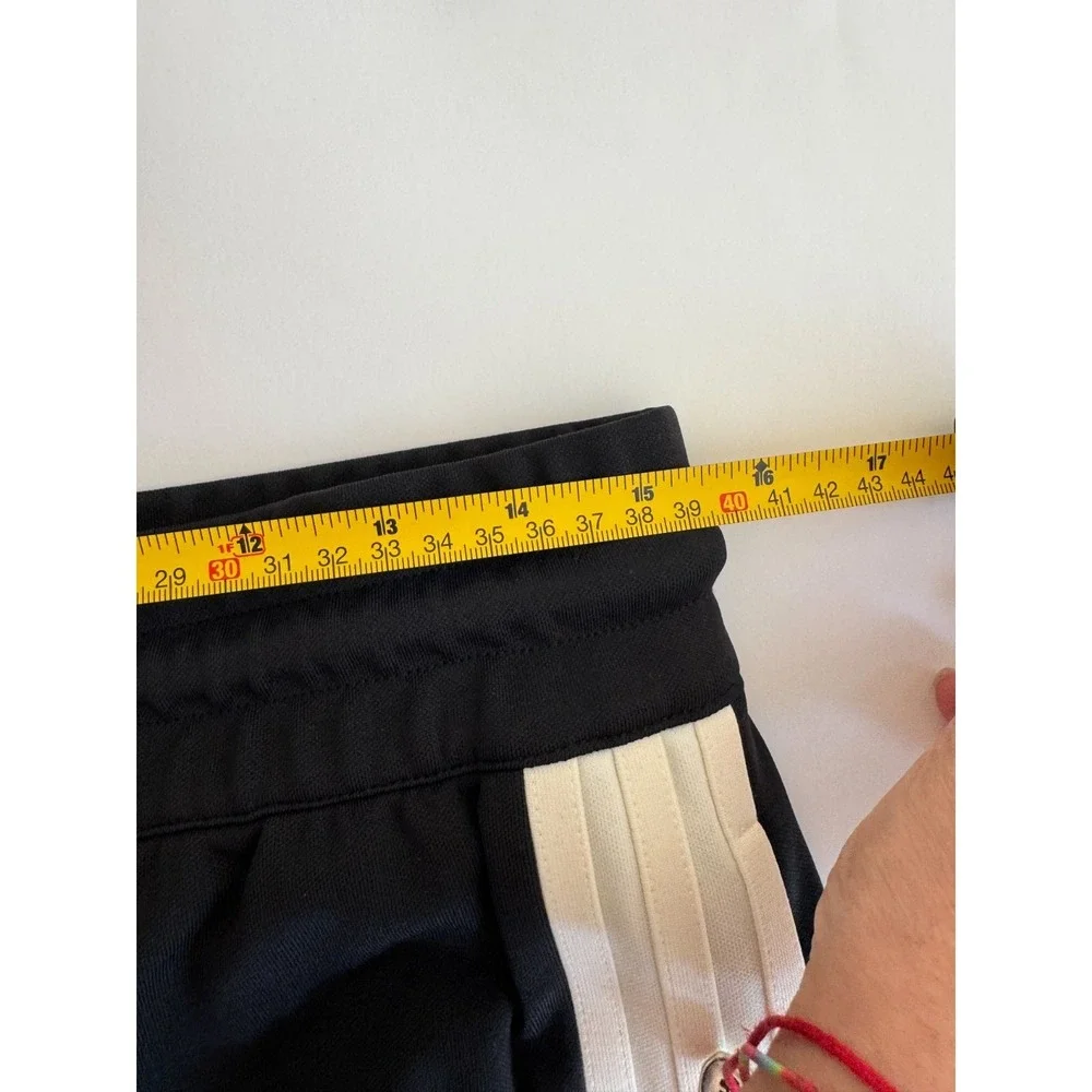 adidas Black Track Pants with White Side Stripes